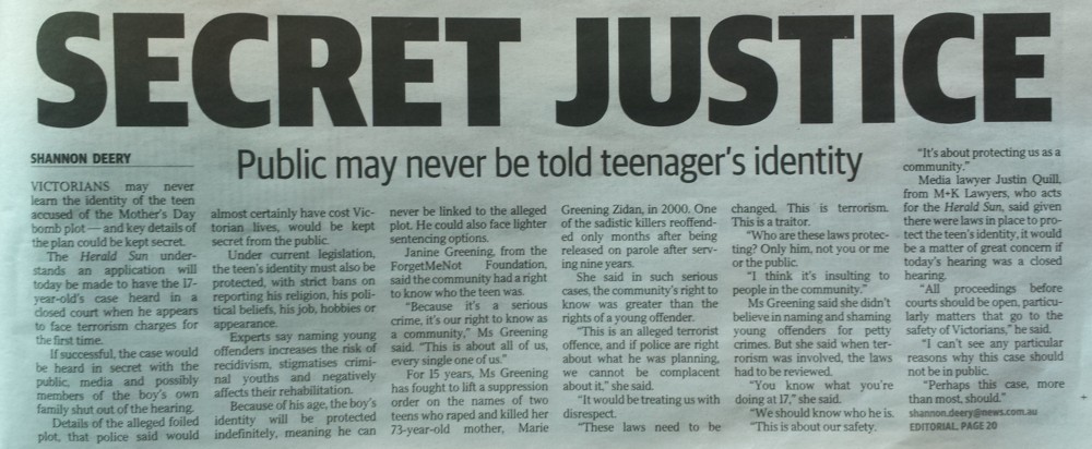 secret justice