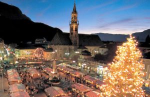 A Christmas Tree In Bolzano, Italy