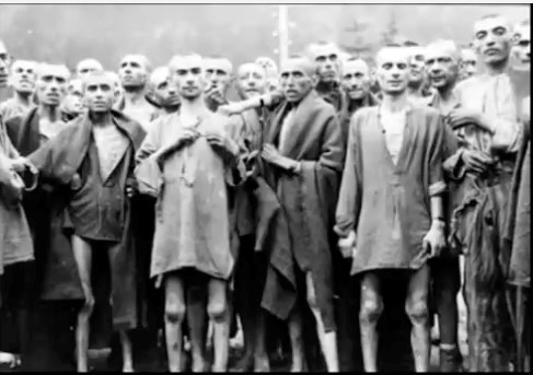 Men starving in the Ukraine in the 1920s, owing to genocide by Bolsheviks