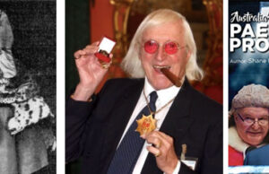 Eusociality, Part 15: Pedophilia in High Places (L) Aleister Crowley (1875-1947) (C) Jimmy Saville, (R) Book by Shane Dowling