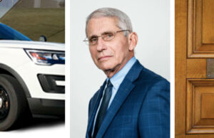 How One New Hampshire County Could Fix Covid (L) Merrimack sheriff car, Photo: merrimack sheriff.net (C) Tony Fauci, Photo: StefanRuiz/TIME (R) Jury room door