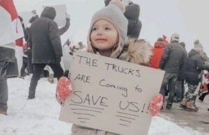 Eutopia, Part 2: What Should the Canadian Police Do about the Convoy? Child in Canada as seen on Jon Rappoport's website "NoMoreFakeNews.com."