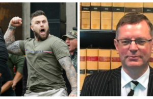 NZ High Court Justice Lets Cops and Soldiers Skip Vaccination (L) Protestors of vax perform the Haka. AFP (R) Justice Francis Cooke of the New Zealand High Court