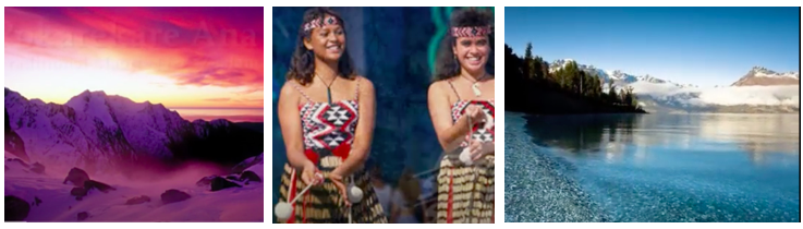 Photos of New Zealand from YouTube video of Pokare kare Ana, by UkuleleMikeLynch.com 