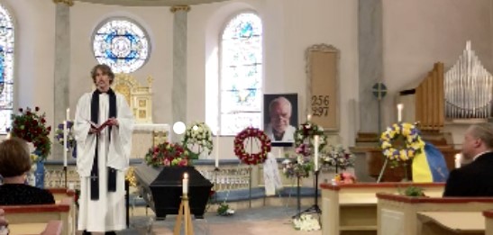 Funeral of Dr Erik Enby, livestreamed by Gillis Edman on April 29, 2022