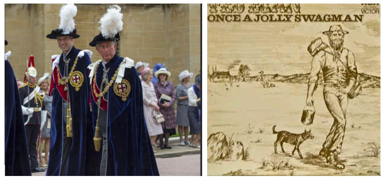 (L) Procession of the Knights of the Garter (R) Song album by Ted Egan in 1974