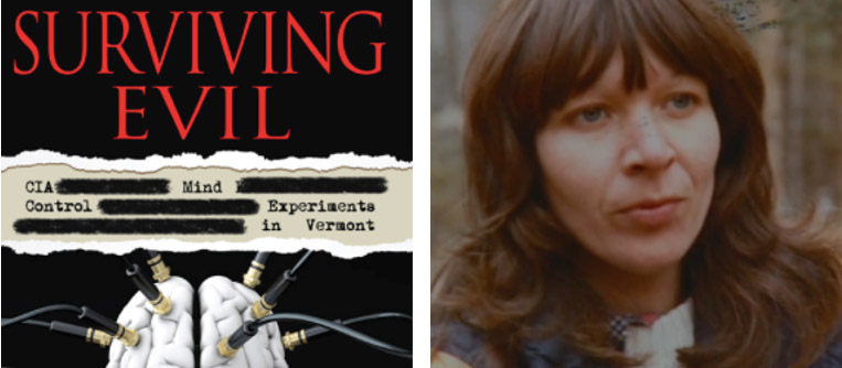 (L) Karen Wetmore's book, Surviving Evil   (R) Karen Wetmore, b 1952