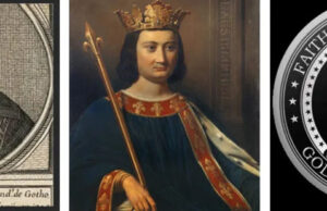 Ian Colvin Interprets the Higher Masonic Orders (L) Pope Clement V, Source: Mary Evans Picture Library (C) King Philip IV of France, Photo: History.com (R) Emblem, Photo: mymasonry.com