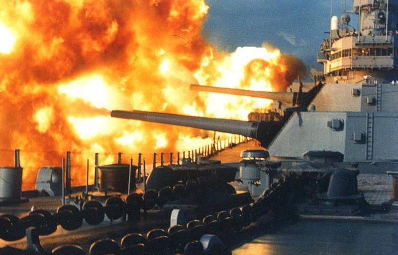 Iowa class battleships can fire nuclear shells