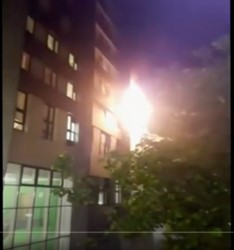 Picture of the Grenfell Towers taken soon after it began, in the wee hours.