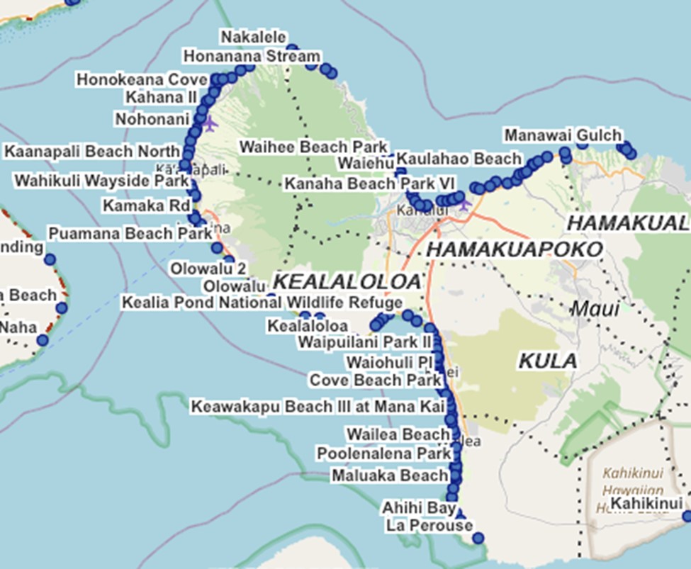 map is from Maui County website