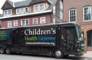 This Is Extremely Serious about Robert Kennedy The Vax Injury Tour Bus, recently parked in Concord