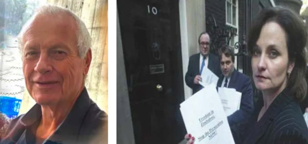 Photo1 : Patrick O'Dea. Photo 2: Ms Kathleen O’Dea, at Number 10, accompanied by Shadow Foreign Sec’y Michael Ancram, left, and Euro MP Neil Parish