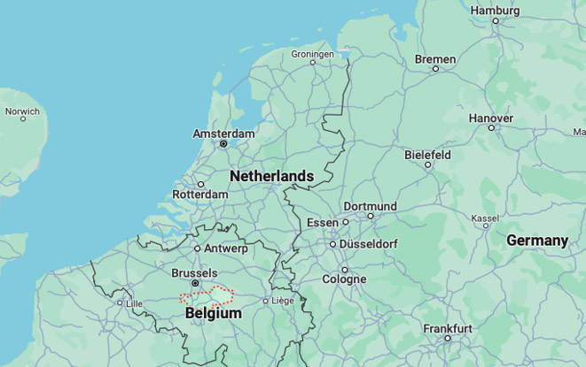 Map of Northwest Europe