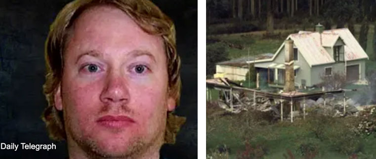 (L) Martin Bryant. (R) Seascape Cottage